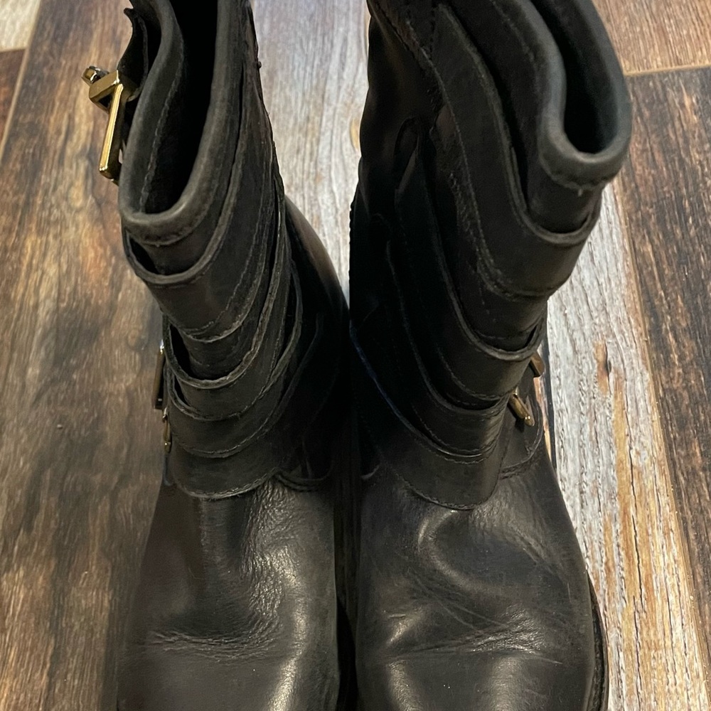 Motorcycle Biker Ankle Boots (leather) by ZIGI Girl - Picture 2 of 7